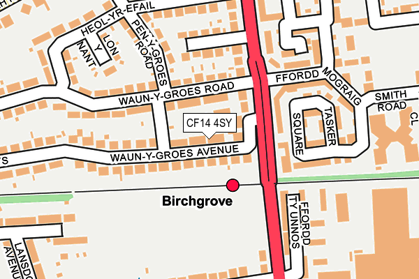 CF14 4SY map - OS OpenMap – Local (Ordnance Survey)