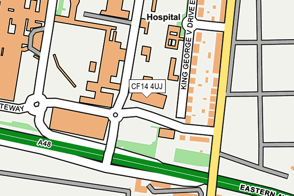 CF14 4UJ map - OS OpenMap – Local (Ordnance Survey)