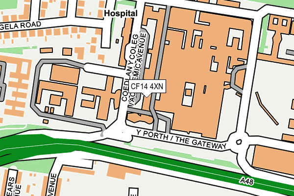 CF14 4XN map - OS OpenMap – Local (Ordnance Survey)