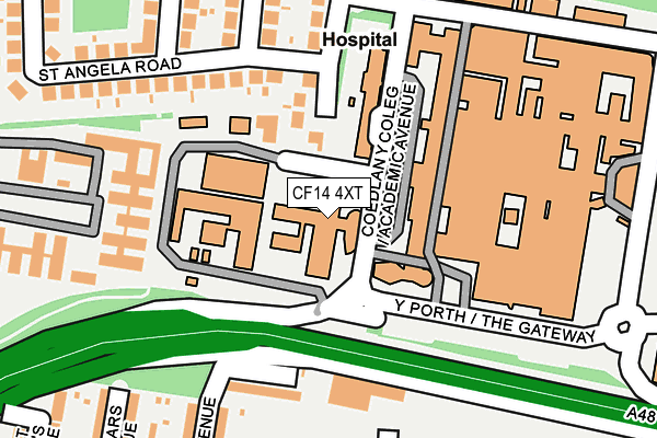 CF14 4XT map - OS OpenMap – Local (Ordnance Survey)