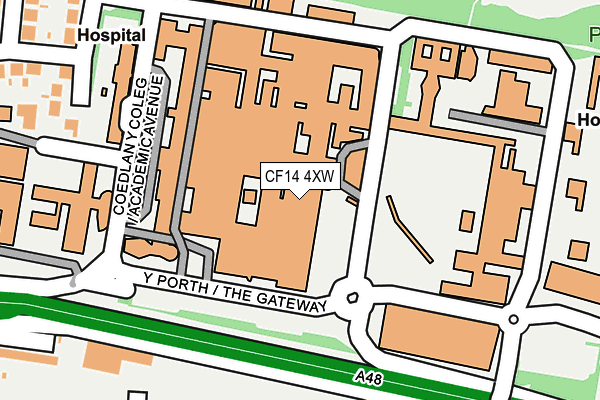 CF14 4XW map - OS OpenMap – Local (Ordnance Survey)