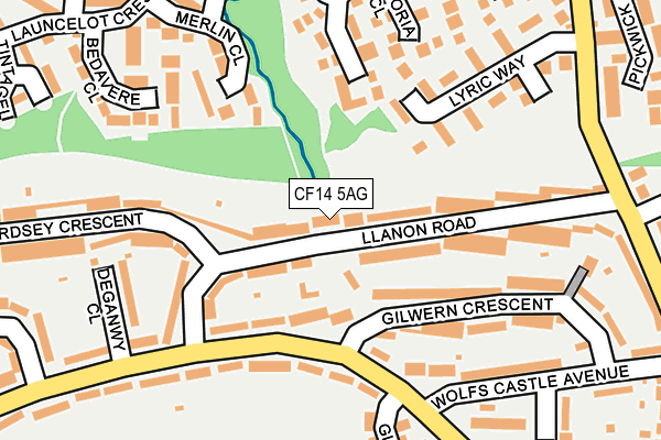 CF14 5AG map - OS OpenMap – Local (Ordnance Survey)