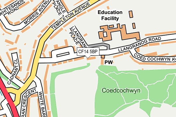 CF14 5BP map - OS OpenMap – Local (Ordnance Survey)