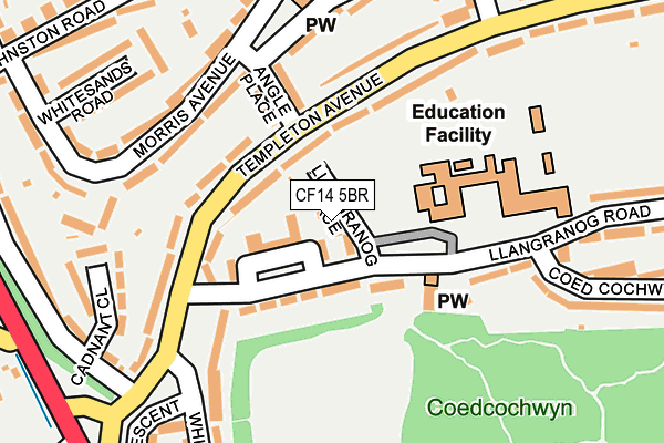 CF14 5BR map - OS OpenMap – Local (Ordnance Survey)