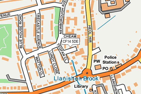 CF14 5DE map - OS OpenMap – Local (Ordnance Survey)