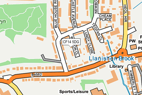 CF14 5DG map - OS OpenMap – Local (Ordnance Survey)