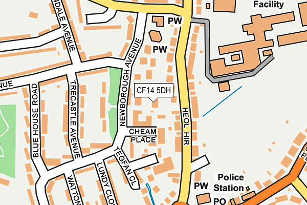 CF14 5DH map - OS OpenMap – Local (Ordnance Survey)