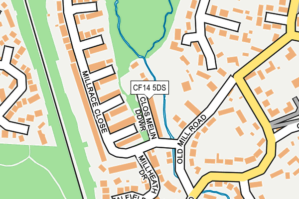 CF14 5DS map - OS OpenMap – Local (Ordnance Survey)