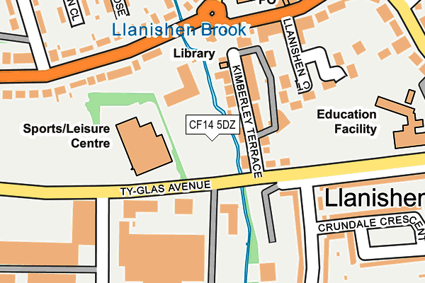 CF14 5DZ map - OS OpenMap – Local (Ordnance Survey)