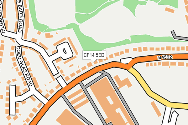 CF14 5ED map - OS OpenMap – Local (Ordnance Survey)