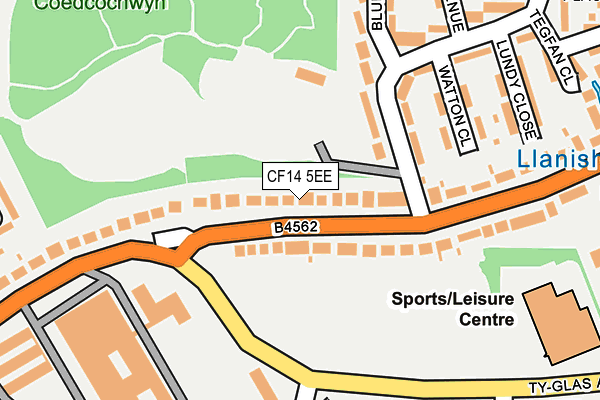 CF14 5EE map - OS OpenMap – Local (Ordnance Survey)