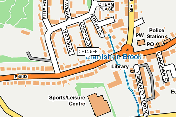 CF14 5EF map - OS OpenMap – Local (Ordnance Survey)