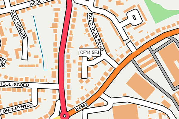 CF14 5EJ map - OS OpenMap – Local (Ordnance Survey)