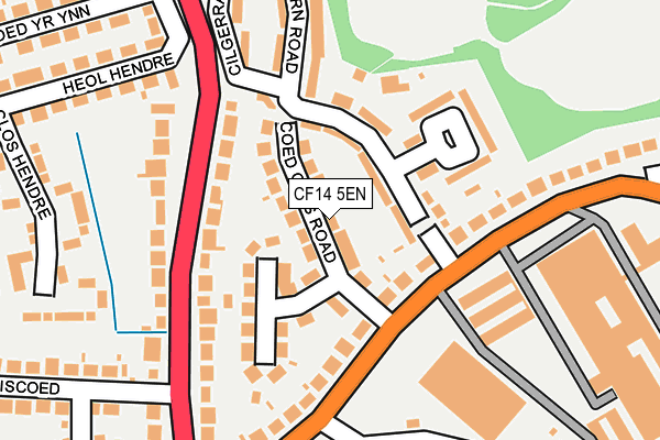 CF14 5EN map - OS OpenMap – Local (Ordnance Survey)