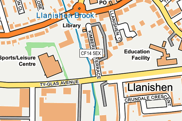 CF14 5EX map - OS OpenMap – Local (Ordnance Survey)