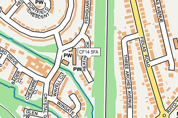 CF14 5FA map - OS OpenMap – Local (Ordnance Survey)