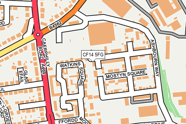 CF14 5FG map - OS OpenMap – Local (Ordnance Survey)