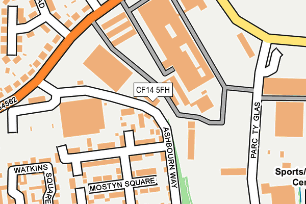 CF14 5FH map - OS OpenMap – Local (Ordnance Survey)