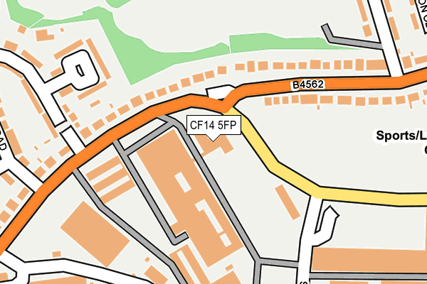 CF14 5FP map - OS OpenMap – Local (Ordnance Survey)