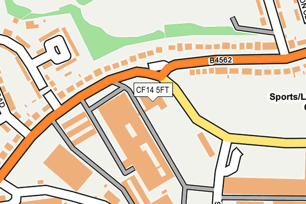 CF14 5FT map - OS OpenMap – Local (Ordnance Survey)