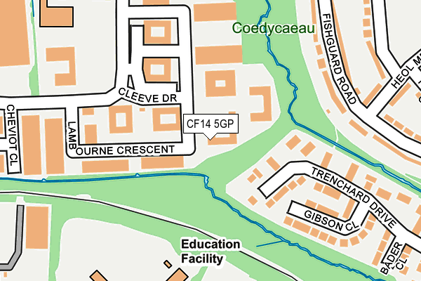 CF14 5GP map - OS OpenMap – Local (Ordnance Survey)