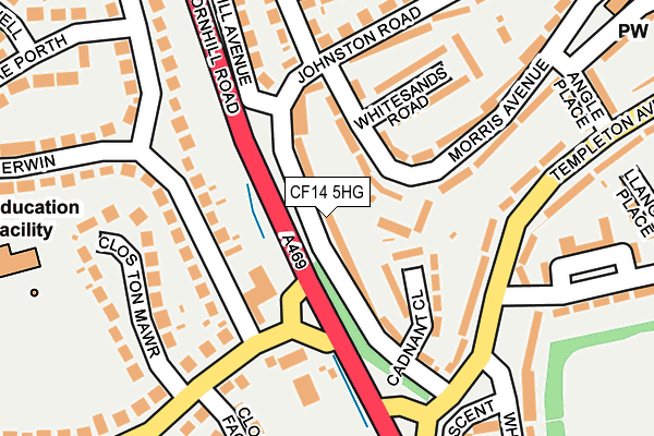 CF14 5HG map - OS OpenMap – Local (Ordnance Survey)