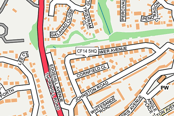 CF14 5HQ map - OS OpenMap – Local (Ordnance Survey)