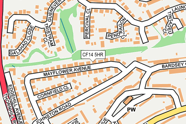 CF14 5HR map - OS OpenMap – Local (Ordnance Survey)