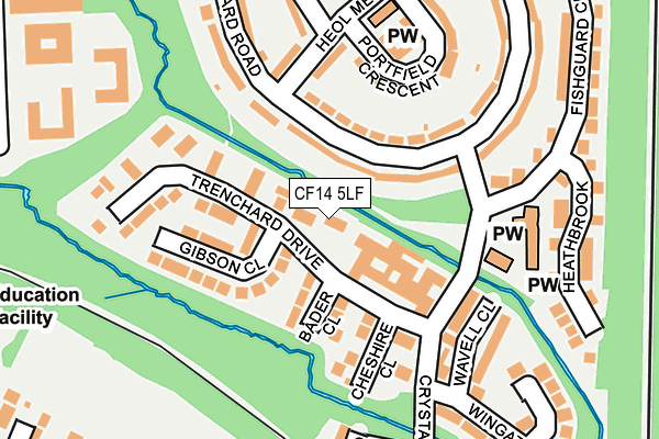 CF14 5LF map - OS OpenMap – Local (Ordnance Survey)