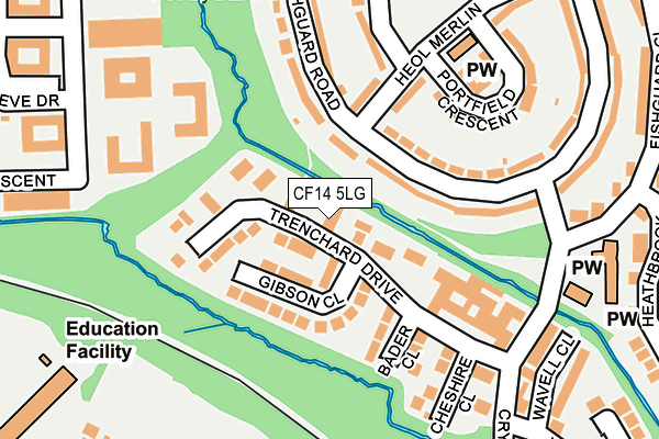 CF14 5LG map - OS OpenMap – Local (Ordnance Survey)