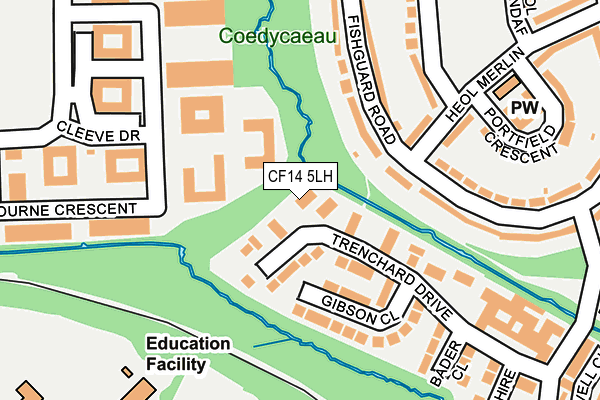 CF14 5LH map - OS OpenMap – Local (Ordnance Survey)