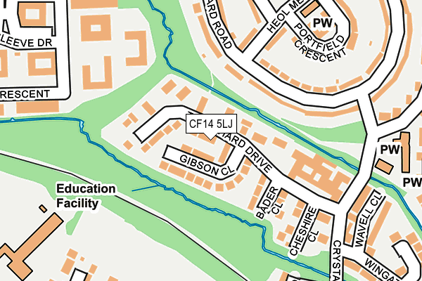 CF14 5LJ map - OS OpenMap – Local (Ordnance Survey)