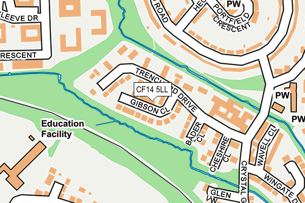 CF14 5LL map - OS OpenMap – Local (Ordnance Survey)