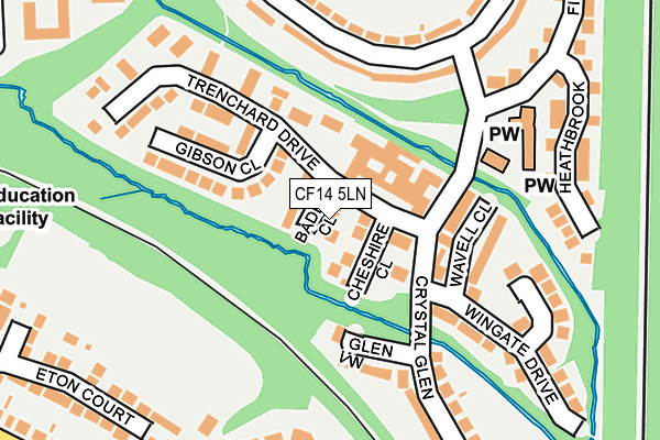 CF14 5LN map - OS OpenMap – Local (Ordnance Survey)