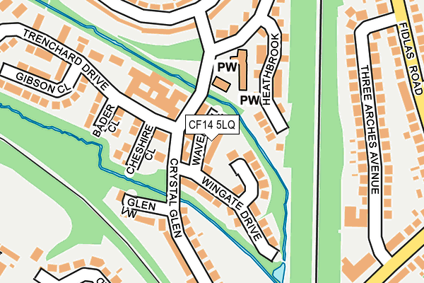 CF14 5LQ map - OS OpenMap – Local (Ordnance Survey)