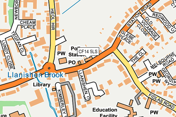 CF14 5LS map - OS OpenMap – Local (Ordnance Survey)