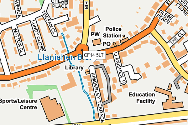 CF14 5LT map - OS OpenMap – Local (Ordnance Survey)