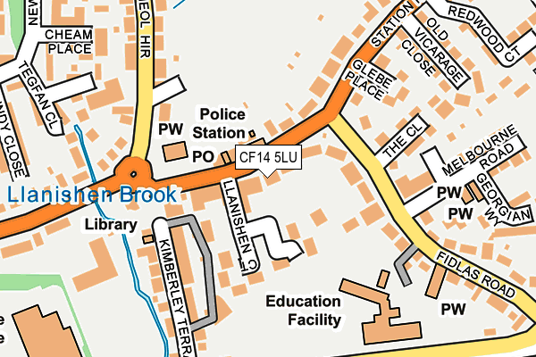 CF14 5LU map - OS OpenMap – Local (Ordnance Survey)