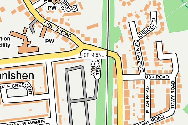 CF14 5NL map - OS OpenMap – Local (Ordnance Survey)