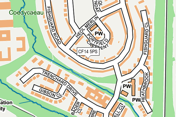 CF14 5PS map - OS OpenMap – Local (Ordnance Survey)