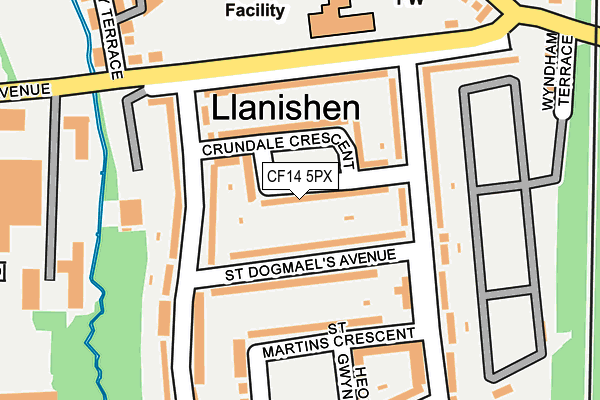 CF14 5PX map - OS OpenMap – Local (Ordnance Survey)