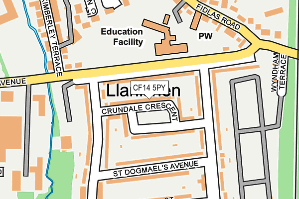 CF14 5PY map - OS OpenMap – Local (Ordnance Survey)