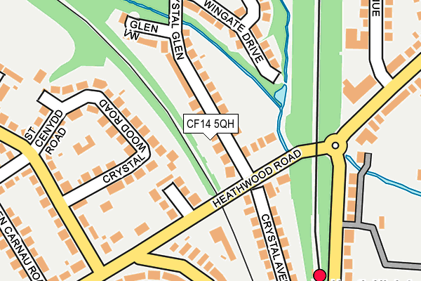 CF14 5QH map - OS OpenMap – Local (Ordnance Survey)