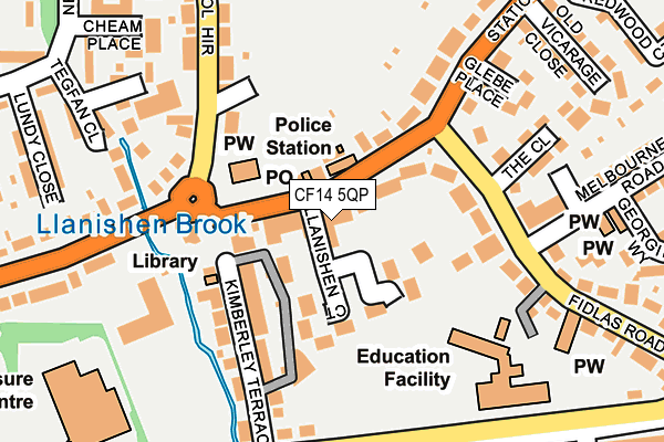 CF14 5QP map - OS OpenMap – Local (Ordnance Survey)