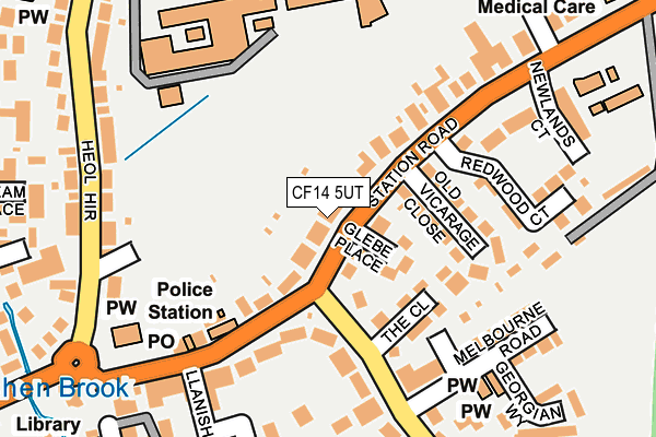 CF14 5UT map - OS OpenMap – Local (Ordnance Survey)