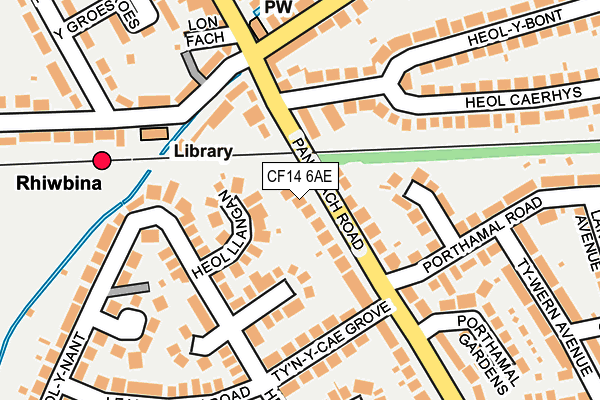 CF14 6AE map - OS OpenMap – Local (Ordnance Survey)