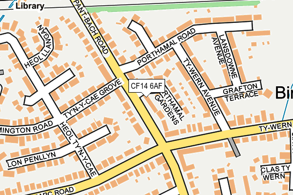 CF14 6AF map - OS OpenMap – Local (Ordnance Survey)