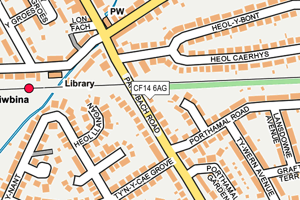 CF14 6AG map - OS OpenMap – Local (Ordnance Survey)