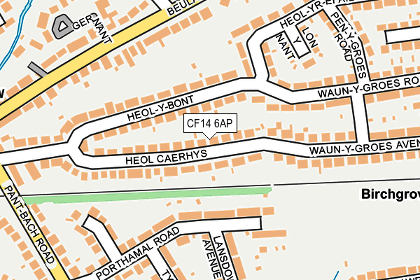 CF14 6AP map - OS OpenMap – Local (Ordnance Survey)