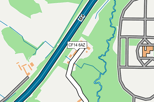 CF14 6AZ map - OS OpenMap – Local (Ordnance Survey)